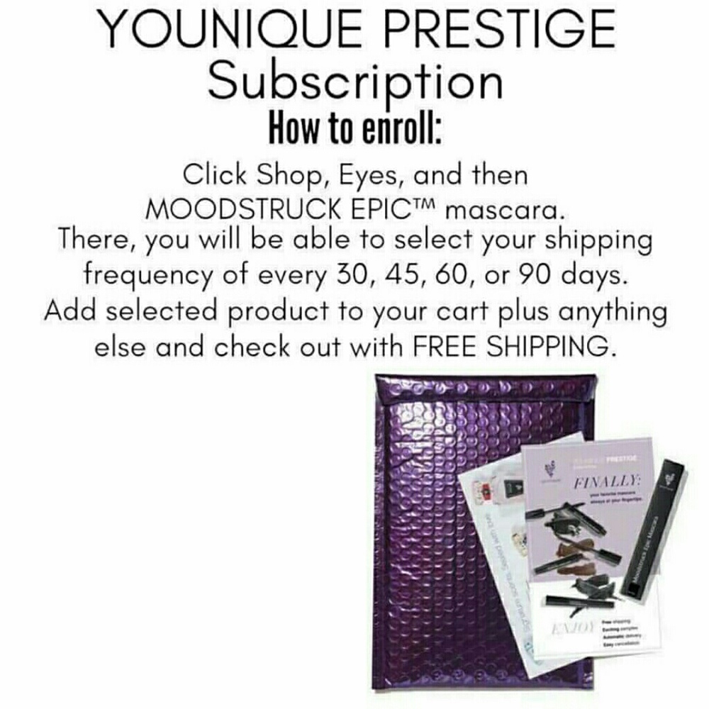 Younique Prestige Subscription (Read Discription)